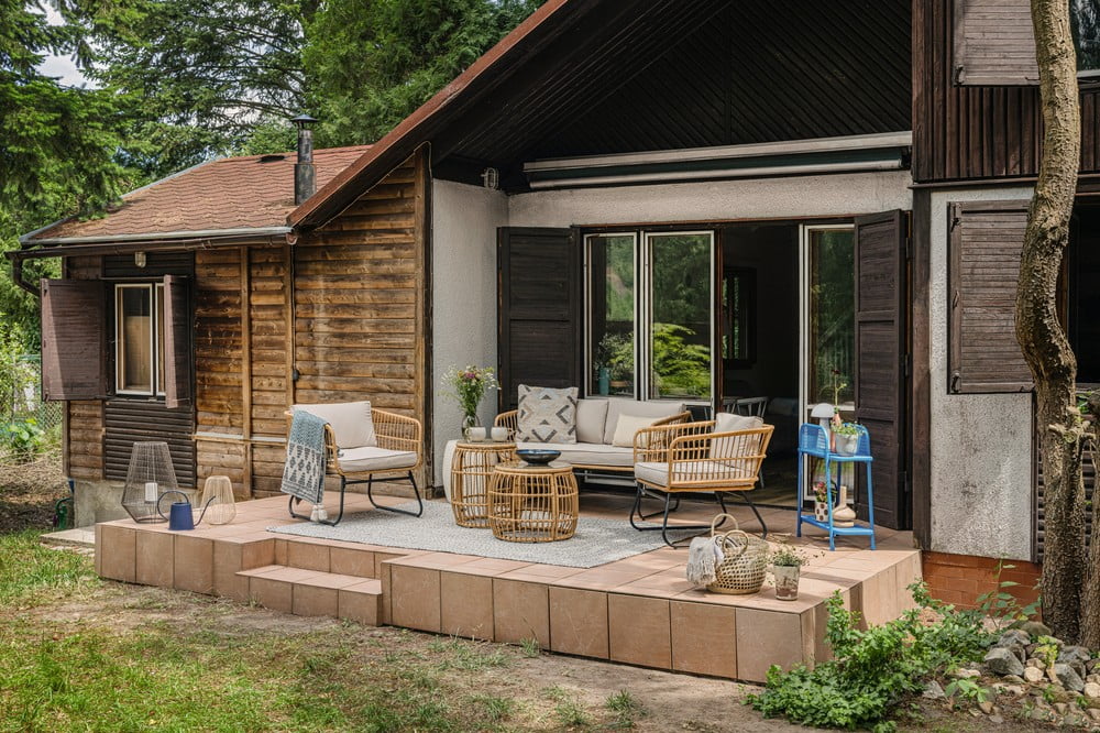 Inšpirácia: Chata a chalupa, Balkón a terasa, Záhrada