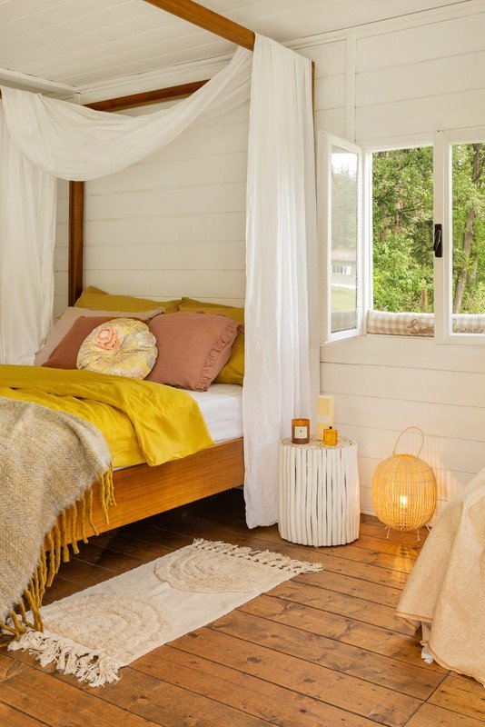 Inšpirácia: Romantický štýl, Rustikálny štýl, Spálňa, Textil