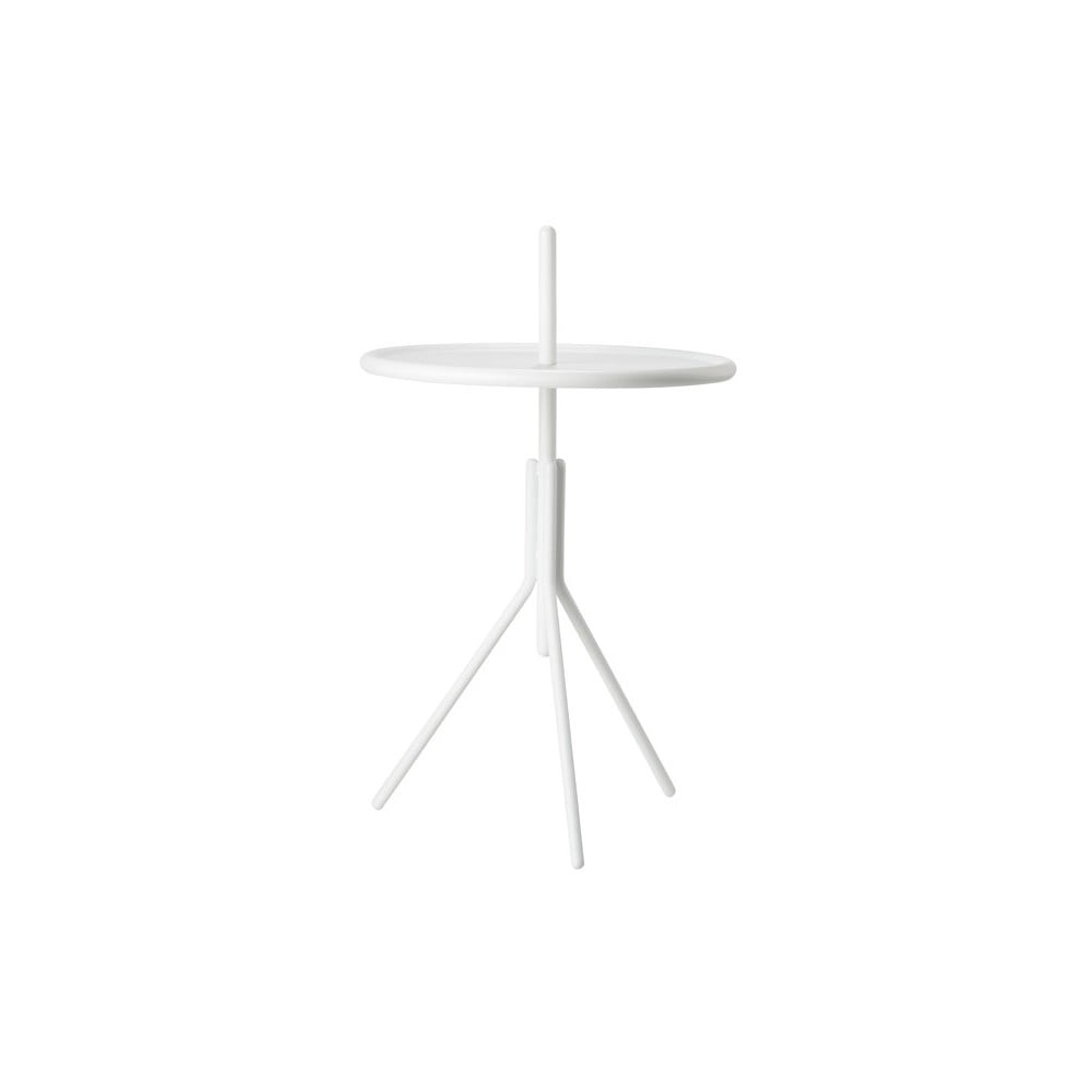 Biely kovový odkladací stolík Zone Inu, ø 33,8 cm
