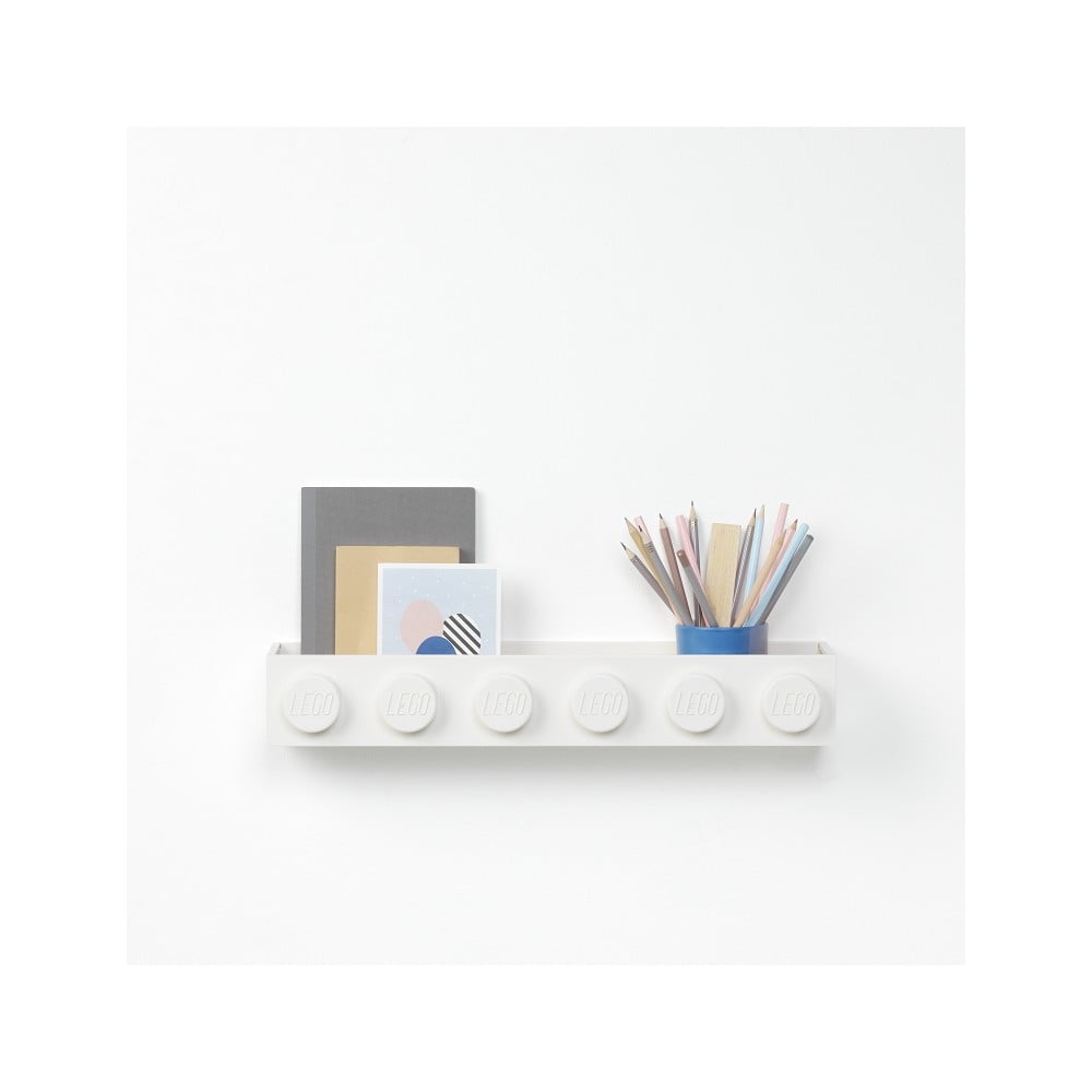 E-shop Detská biela nástenná polička LEGO® Sleek