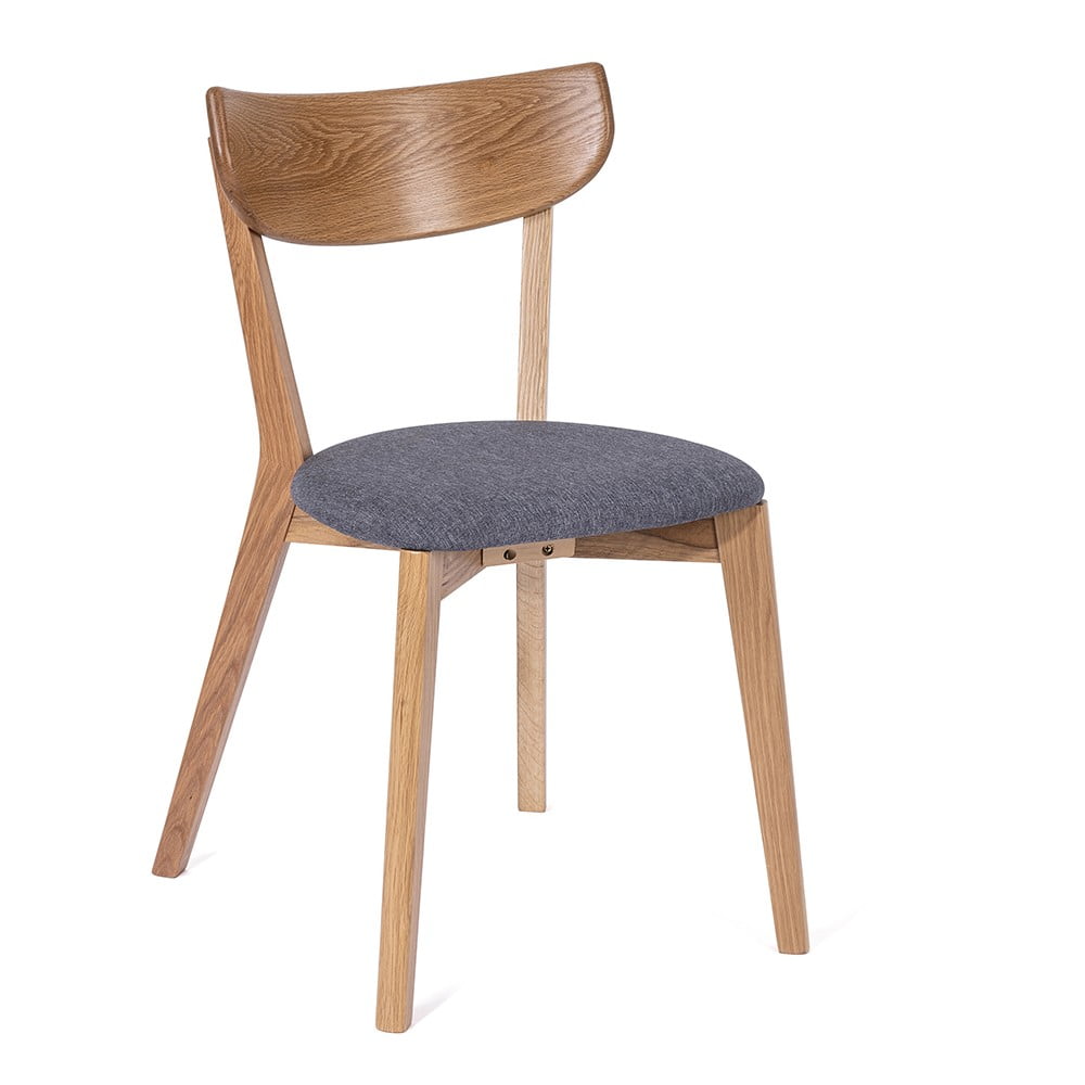 E-shop Jedálenská stolička z dubového dreva so šedým sedákom Arch - Bonami Essentials