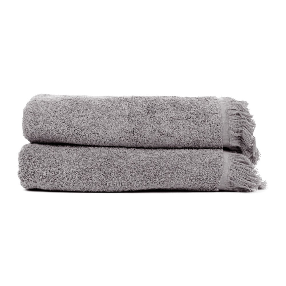 E-shop Sada 2 antracitovosivých uterákov zo 100% bavlny Bonami Selection, 50 × 90 cm