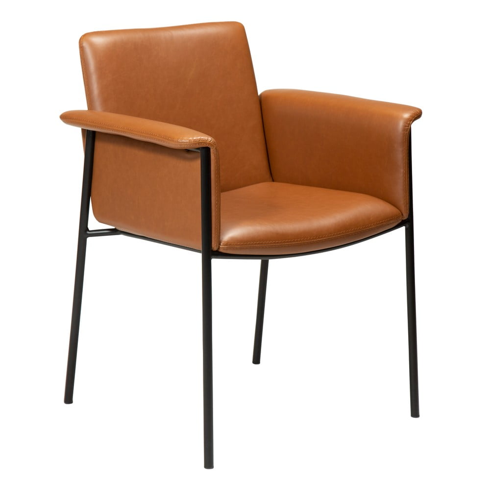 E-shop Hnedá jedálenská stolička z imitácie kože DAN-FORM Denmark Vale
