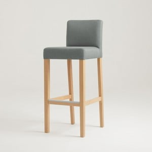 Sivá barová stolička s prírodnými nohami Custom Form Wilton
