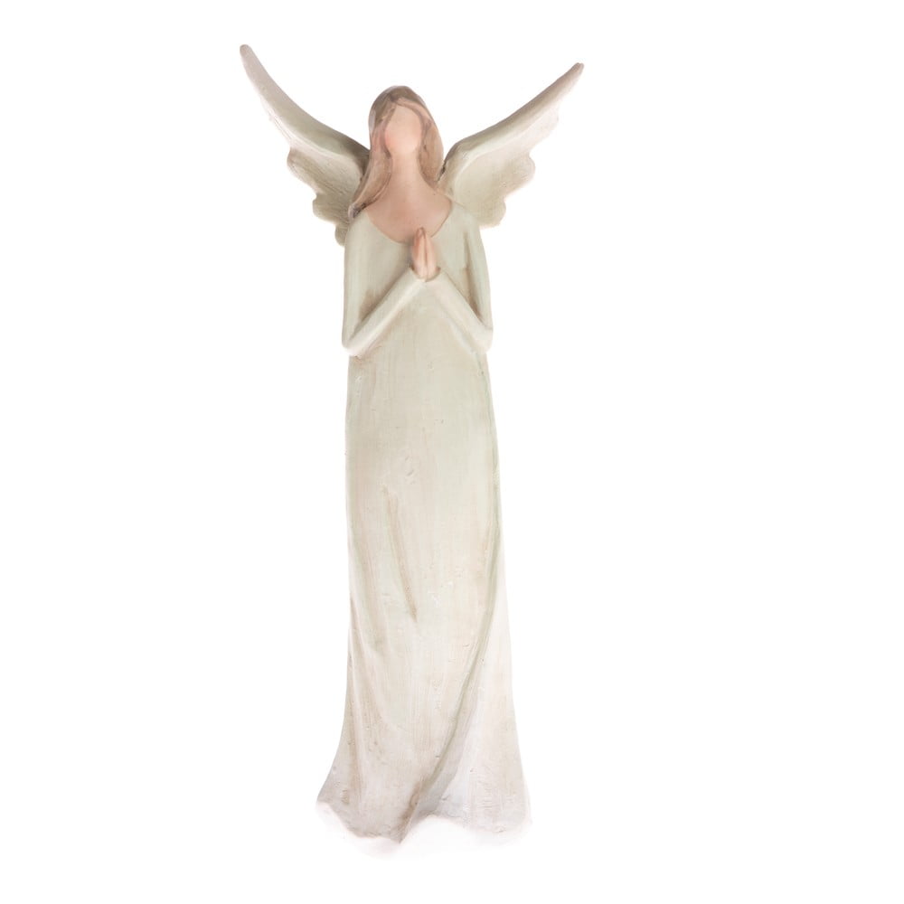 Béžová dekoratívna soška Dakls Praying Angel, výška 14,5 cm