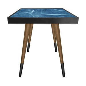 Príručný stolík Caresso Blue Marble Square, 45 × 45 cm
