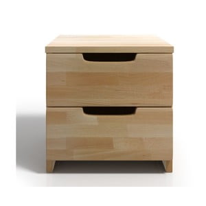 Nočný stolík z bukového dreva s 2 zásuvkami SKANDICA Spectrum