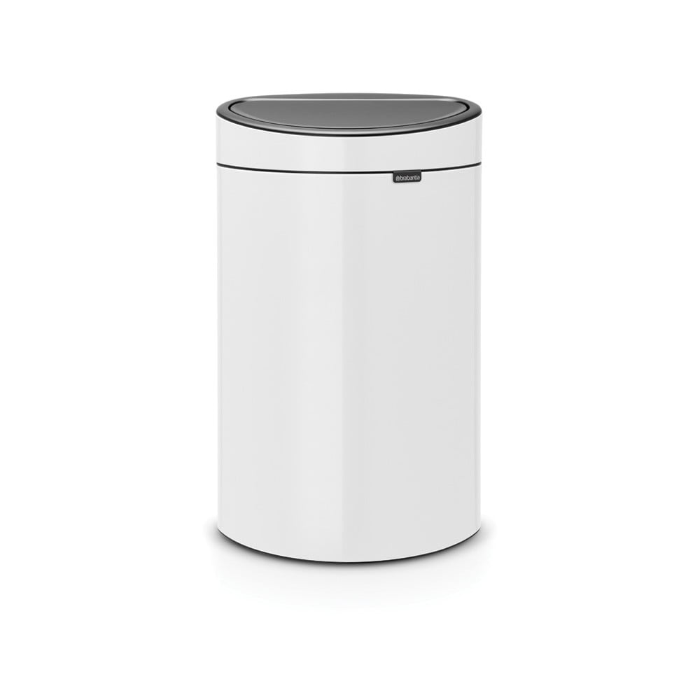 Obrázok Biely odpadkový kôš Brabantia Touch Bin, 40 l