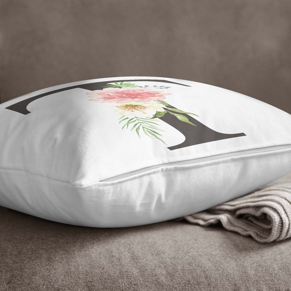 E-shop Obliečka na vankúš Minimalist Cushion Covers Floral Alphabet T, 45 x 45 cm
