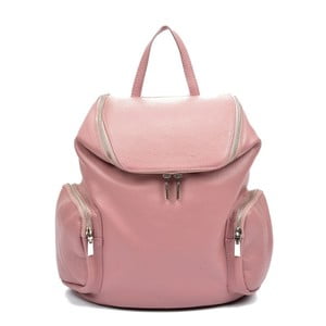 Ružový kožený batoh Luisa Vannino Fiona