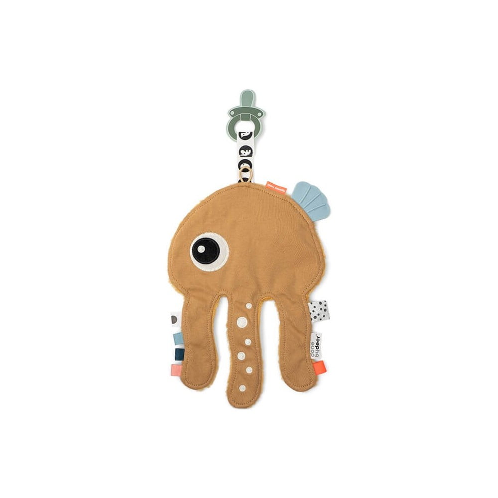 E-shop Horčicovožltá maznacia hračka s pútkom na cumlík Done by Deer Cozy Friend Jelly