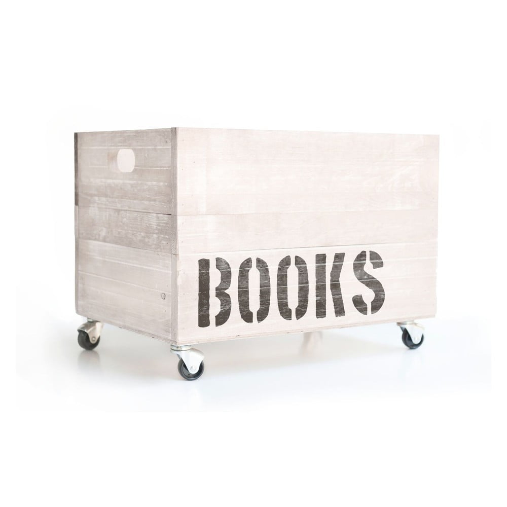 E-shop Biela drevená škatuľa na knihy Really Nice Things Books