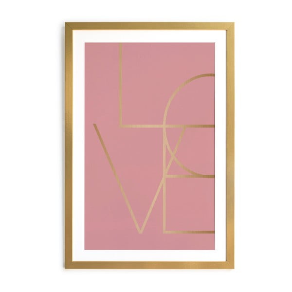 Obraz v ráme Velvet Atelier Golden Love, 40 x 60 cm