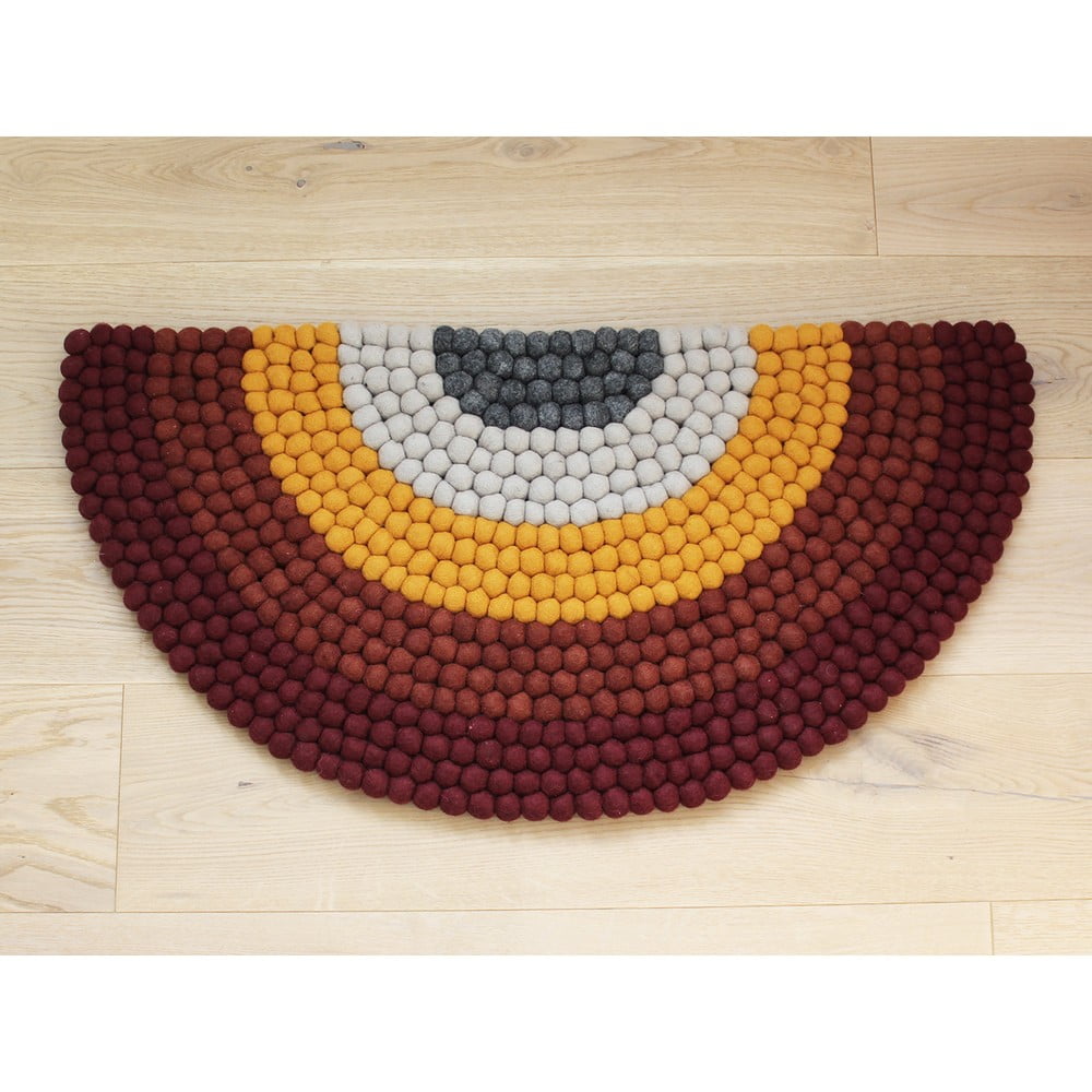 Obrázok Detský guľôčkový vlnený koberec Wooldot Ball rugs Rainbow Red