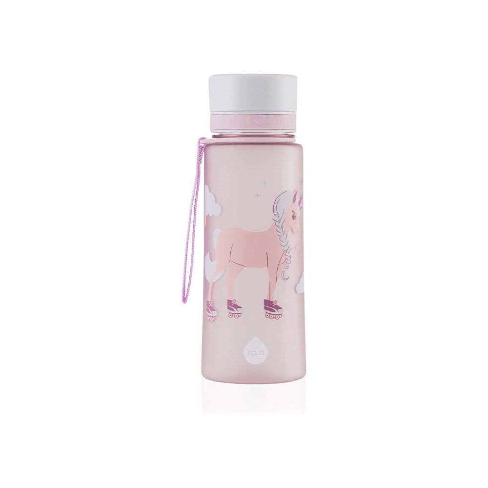 E-shop Ružová fľaša Equa Unicorn, 600 ml