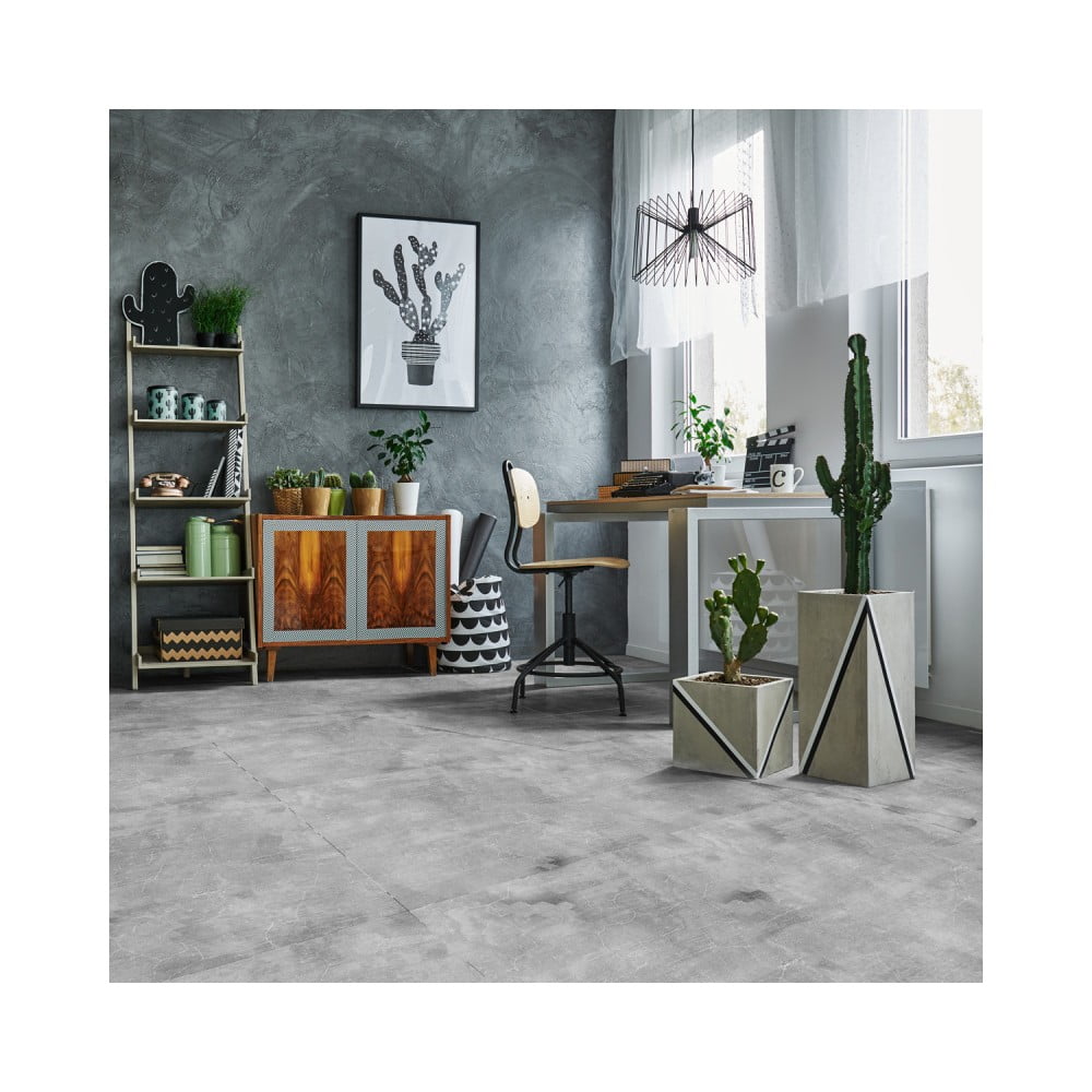 Obrázok Samolepka na podlahu Ambiance Slab Stickers Waxed Concrete, 30 × 30 cm