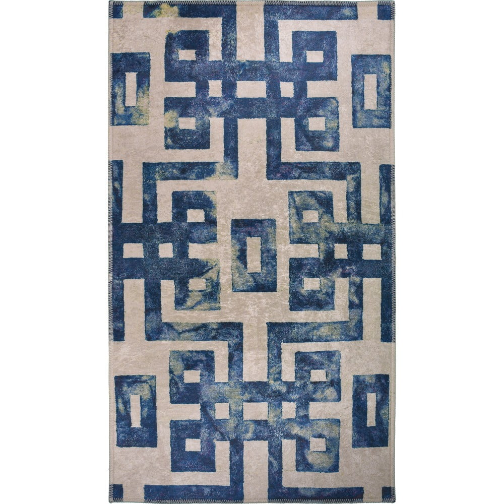 E-shop Modrý/béžový koberec 140x80 cm - Vitaus
