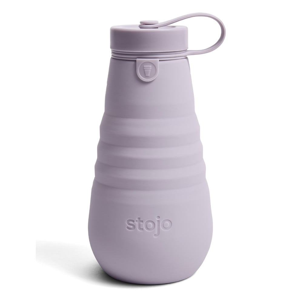 E-shop Fialová skladacia fľaša Stojo Bottle Lilac, 590 ml