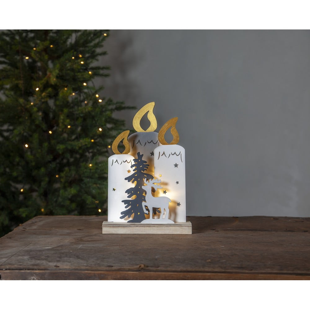 E-shop Vianočná svetelná LED dekorácia Star Trading Faune, výška 34 cm