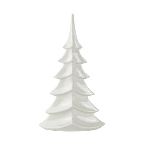 Biely keramický dekoratívny vianočný stromček KJ Collection, 35 cm