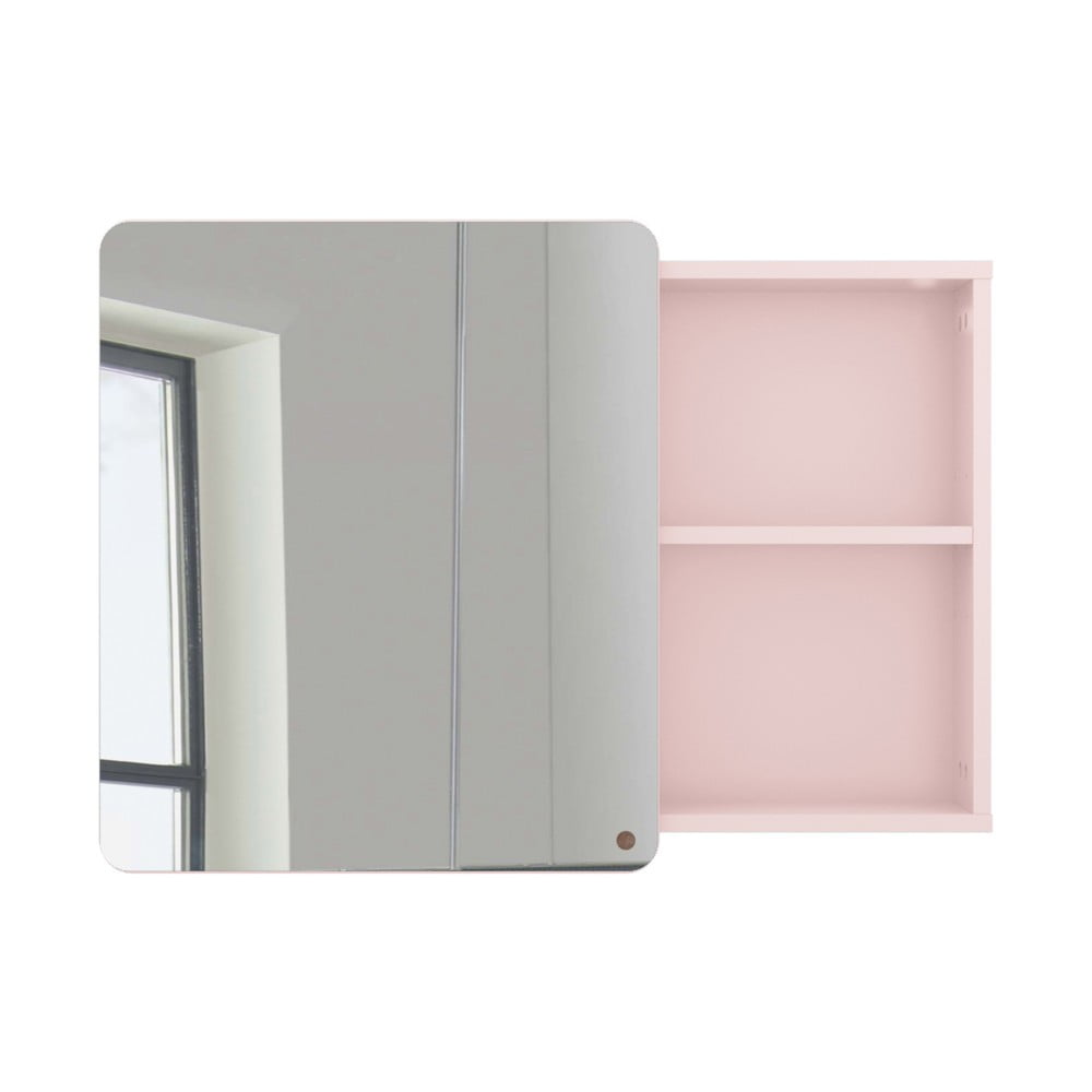 E-shop Ružová nástenná kúpeľňová skrinka so zrkladlom Tom Tailor Color Bath Large