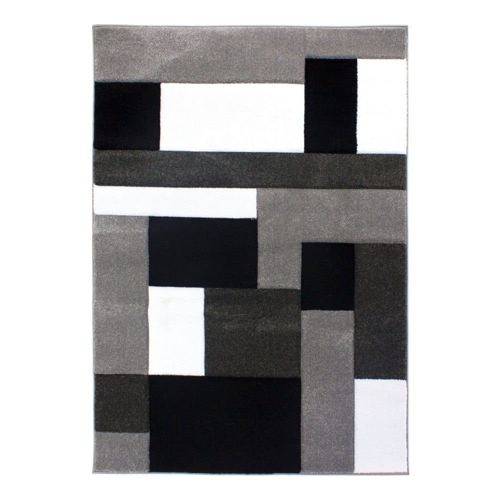 Obrázok Čierno-sivý koberec Flair Rugs Cosmos Black Grey, 120 × 170 cm