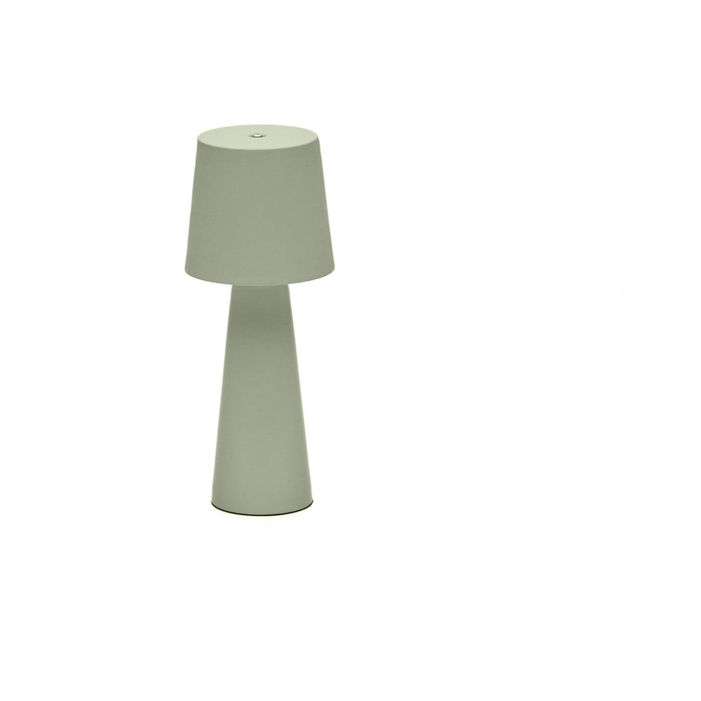 LED stolová lampa so stmievačom v mentolovej farbe s kovovým tienidlom (výška  25 cm) Arenys – Kave Home