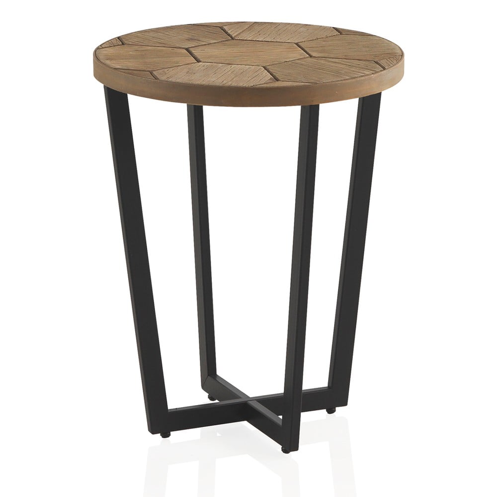 E-shop Odkladací stolík s čiernou železnou konštrukciou Geese Honeycomb, ⌀ 44 cm