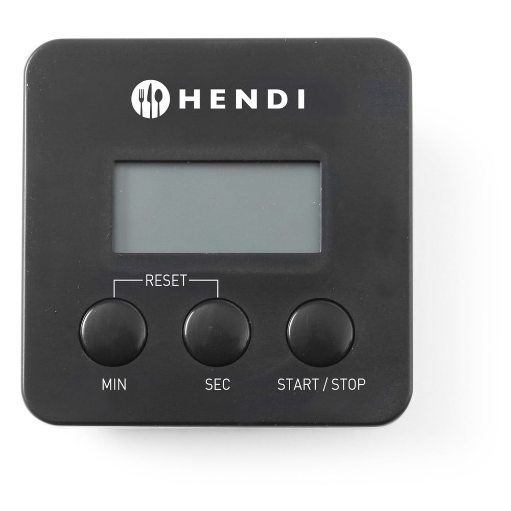 E-shop Čierna digitálna minútka s magnetom Hendi