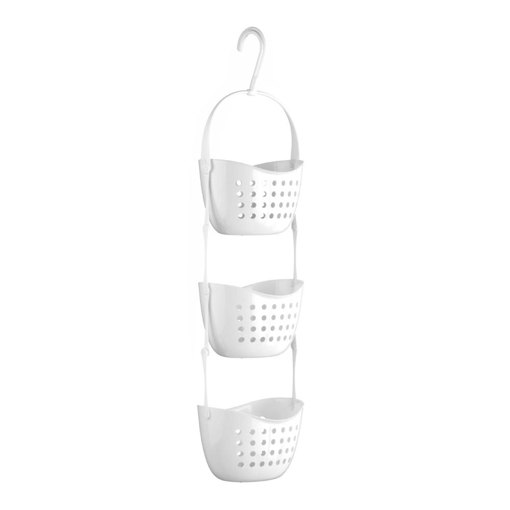 Obrázok Biely závesný organizér do sprchy s 3 priehradkami Premier Housewares Shower Caddy