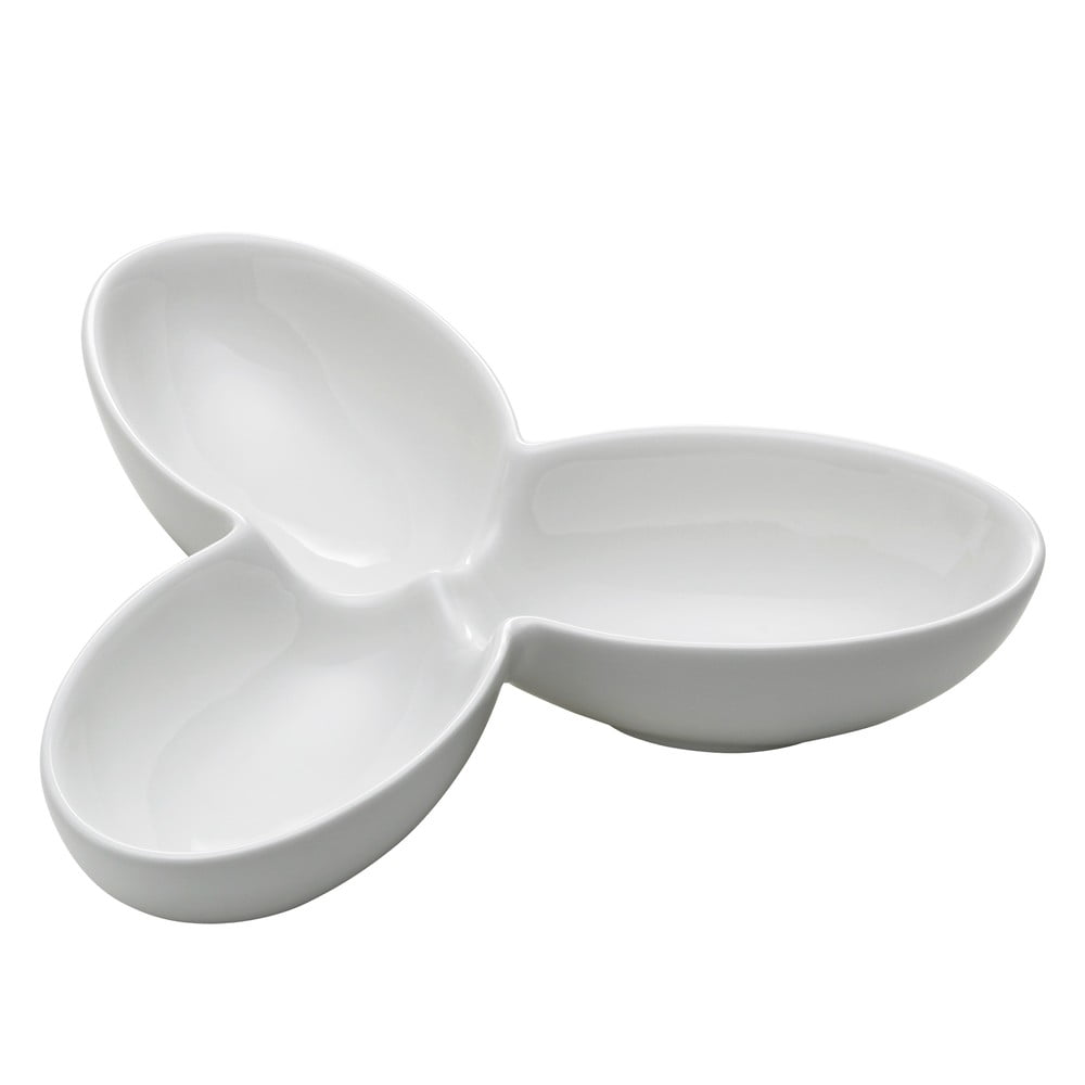 E-shop Biela porcelánová trojdielna miska Maxwell & Williams Basic, 21,5 x 21 cm