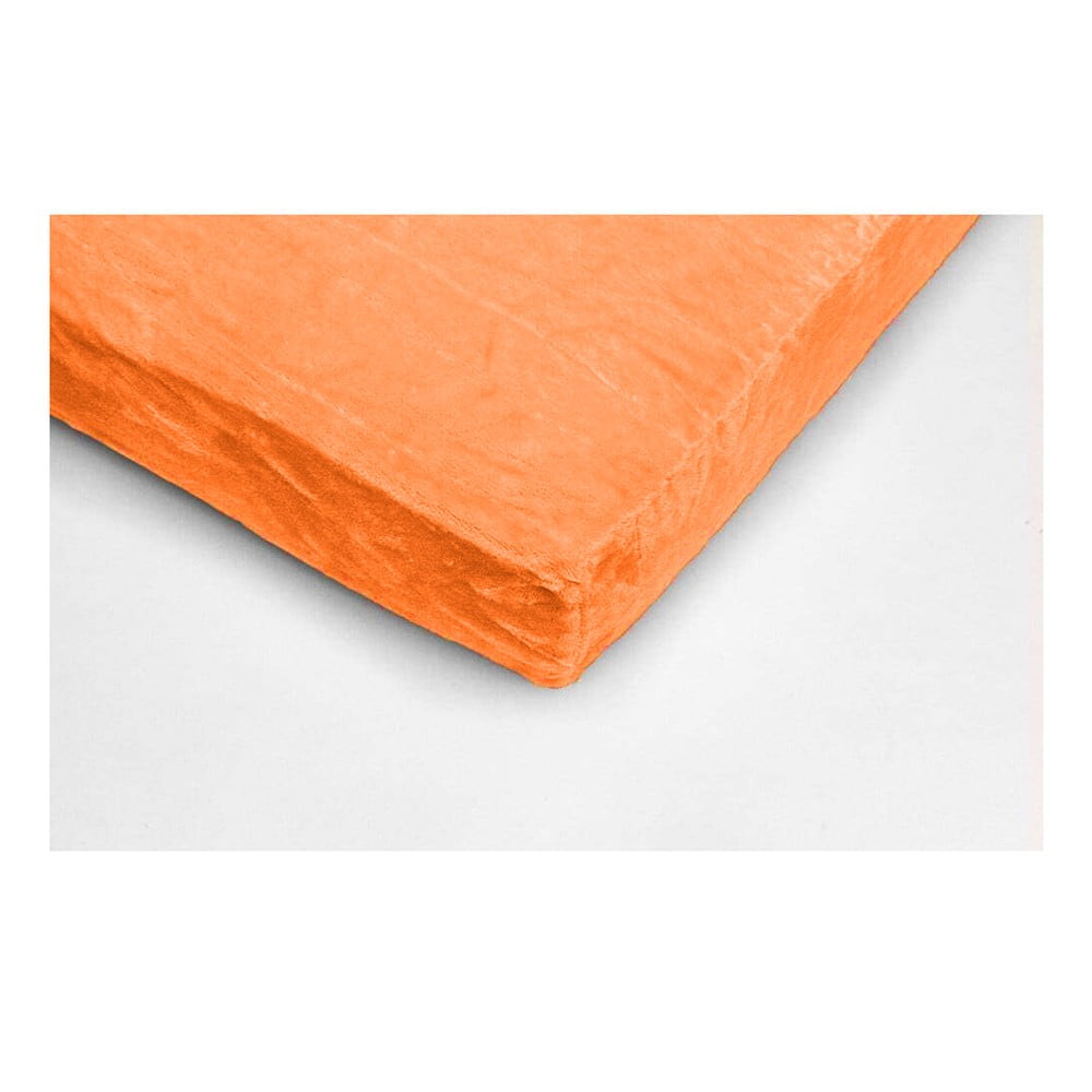 E-shop Oranžová mikroplyšová plachta My House, 180 × 200 cm