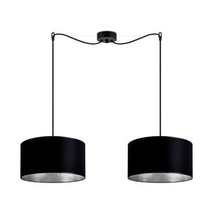 Závesné dvojramenné svietidlo v čierno-striebornej farbe Sotto Luce Mika, ⌀ 36 cm