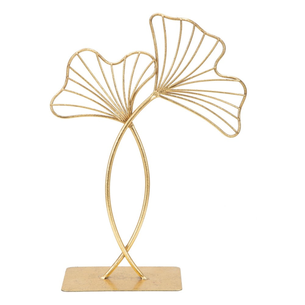 E-shop Dekorácia v zlatej farbe Mauro Ferretti Leaf Glam, výška 35 cm