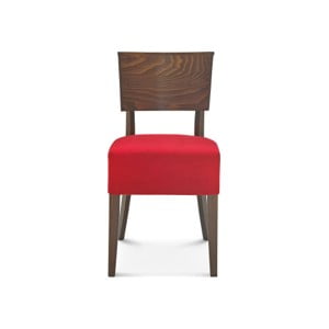 Drevená stolička s červeným polstrovaním Fameg Else