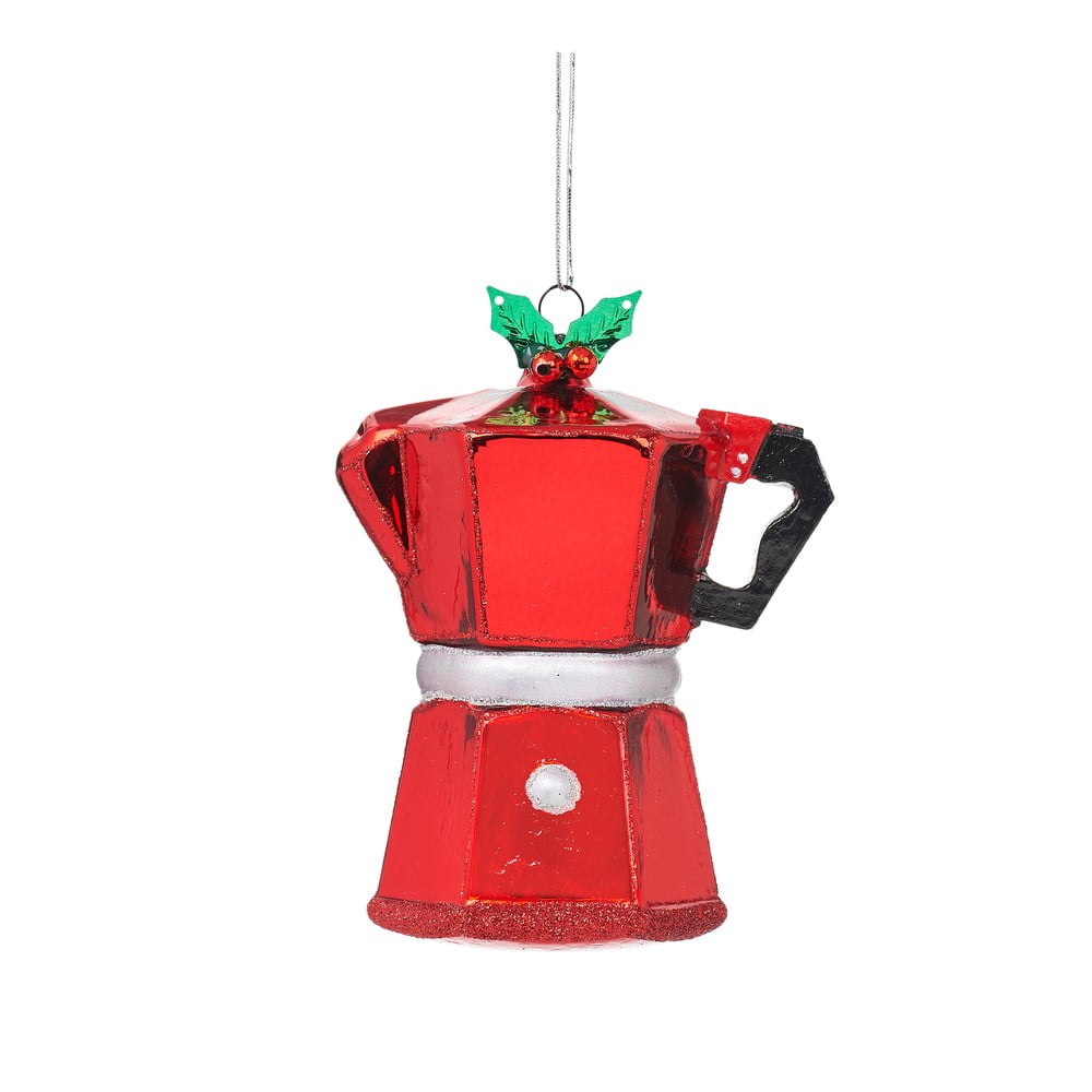 Sklenená vianočná ozdoba Coffee Pot – Sass & Belle