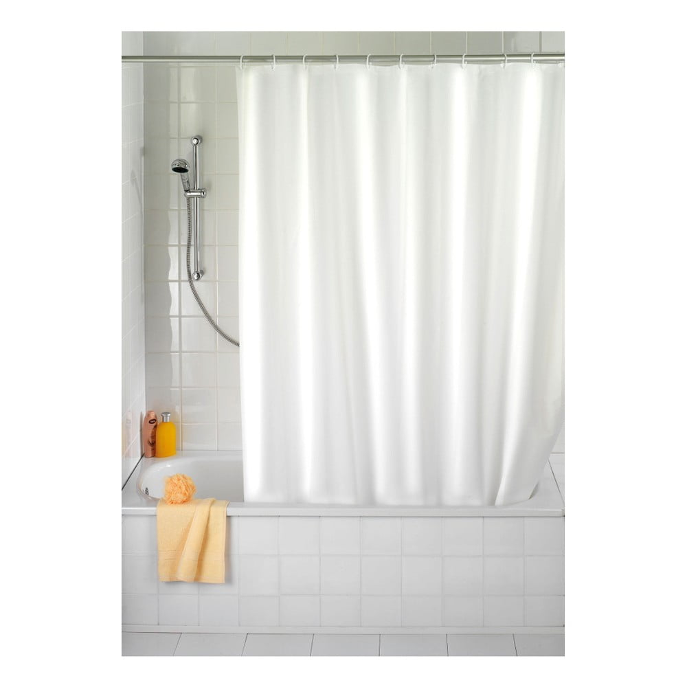E-shop Biely sprchový záves s protiplesňovou povrchovou úpravou Wenko, 180 × 200 cm