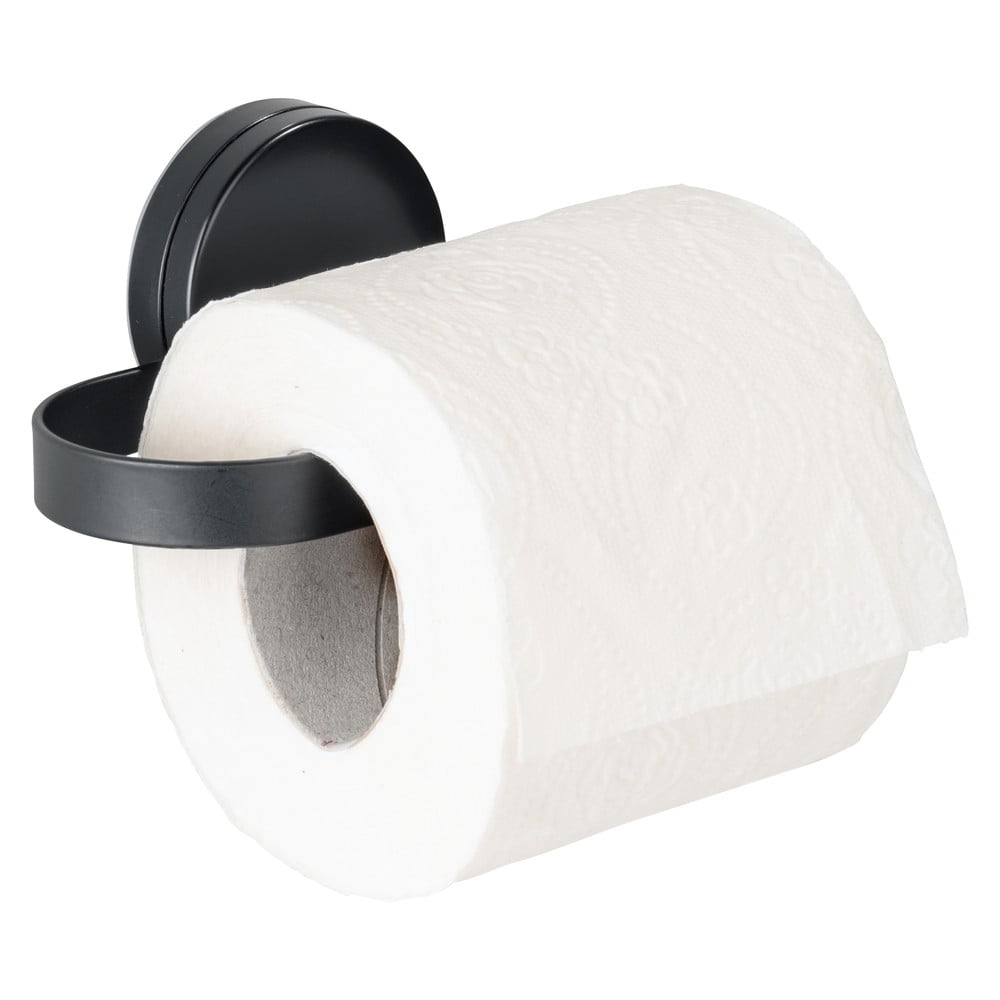 E-shop Čierny držiak na toaletný papier Wenko Static-Loc® Pavia