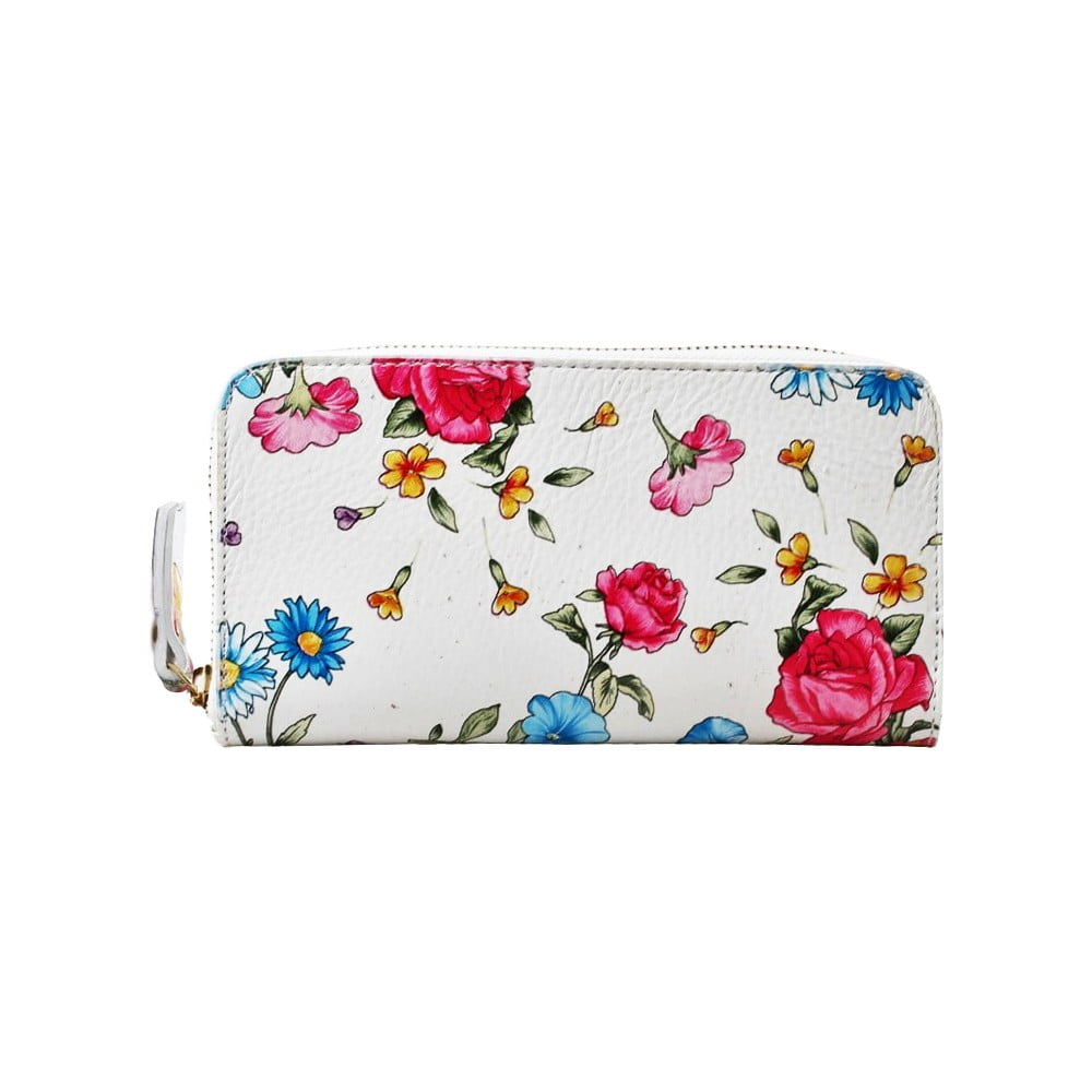 E-shop Kožená peňaženka s kvetinami Chicca Borse Flowerina