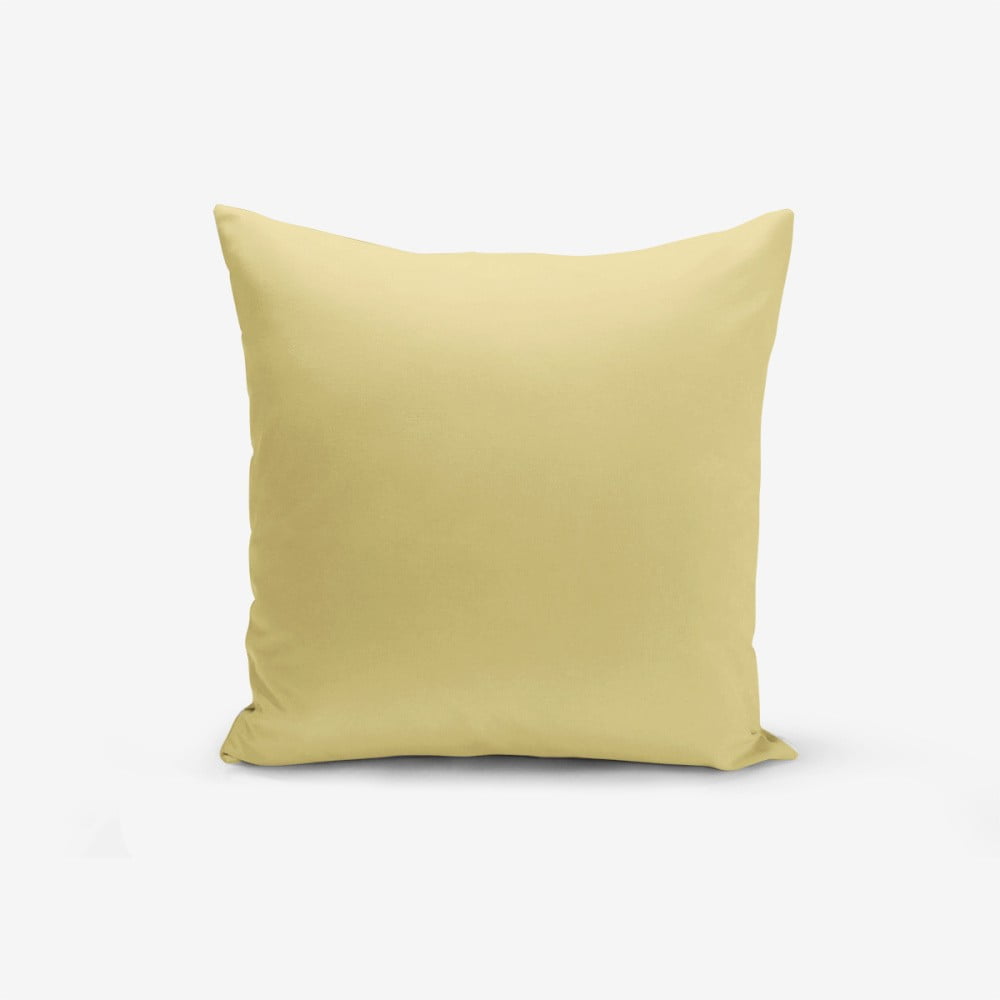 E-shop Horčicovožltá obliečka na vankúš Minimalist Cushion Covers Düz, 45 × 45 cm