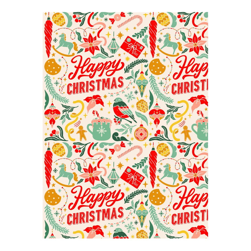 E-shop 5 hárkov baliaceho papiera eleanor stuart Happy Christmas, 50 x 70 cm