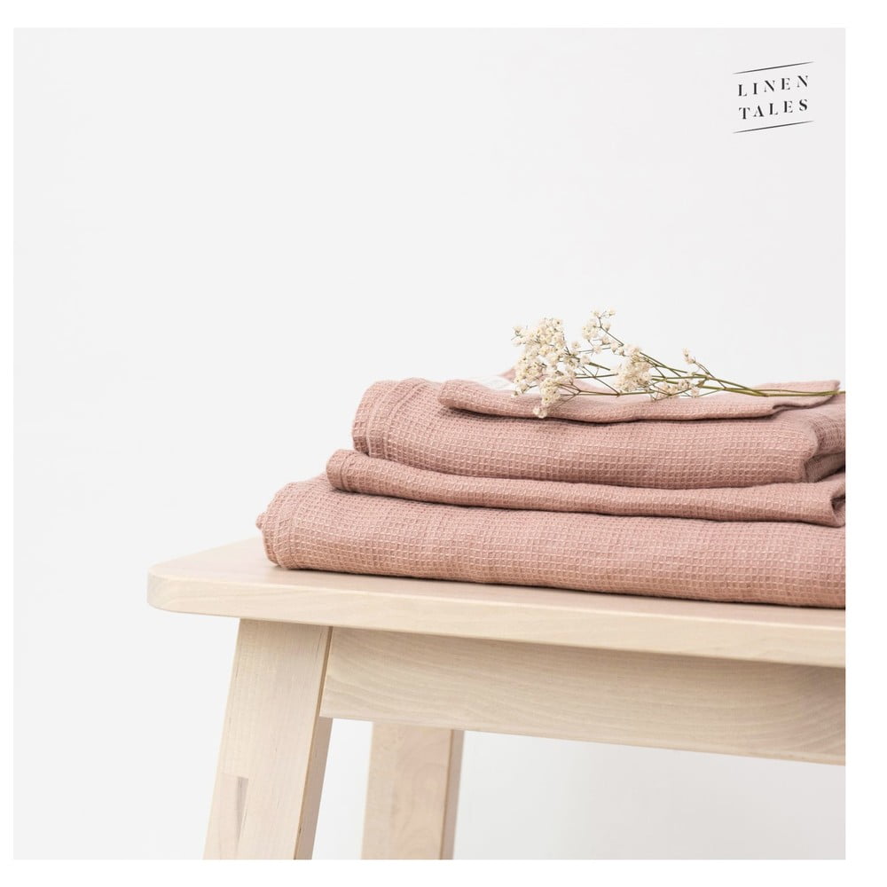 E-shop Hnedý ľanový uterák 30x30 cm - Linen Tales