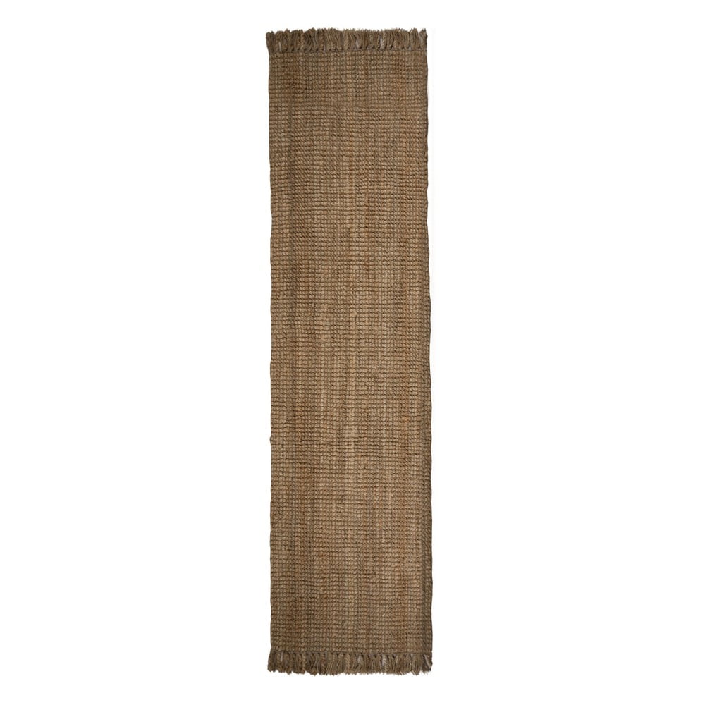 Hnedý jutový behúň Flair Rugs Jute, 60 x 230 cm