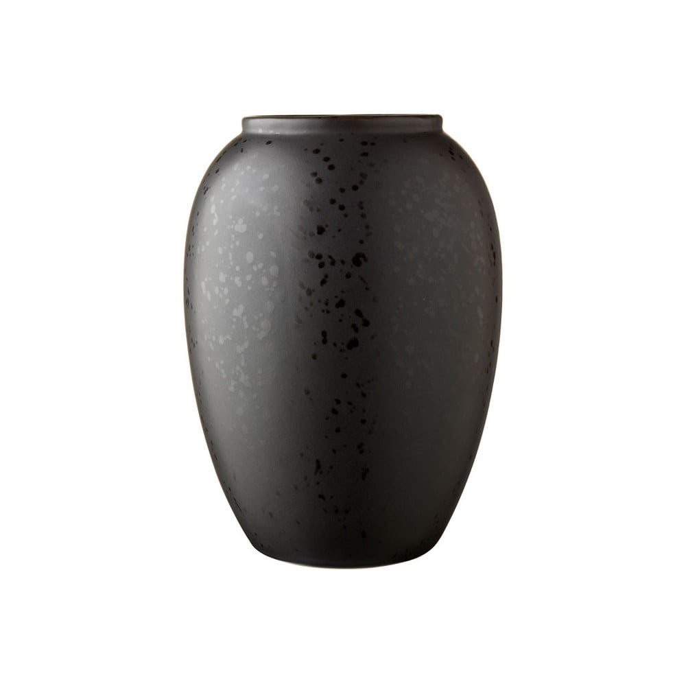 E-shop Čierna kameninová váza Bitz Basics Black, výška 20 cm