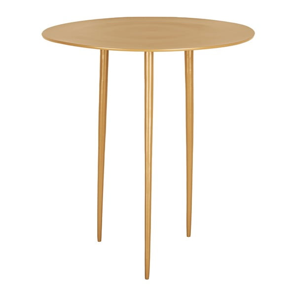 Horčicovožltý kovový odkladací stolík Leitmotiv Supreme, ø 42,5 cm