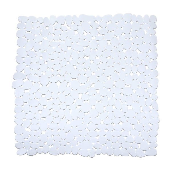 Biela protišmyková kúpeľňová podložka Wenko Paradise, 54 × 54 cm