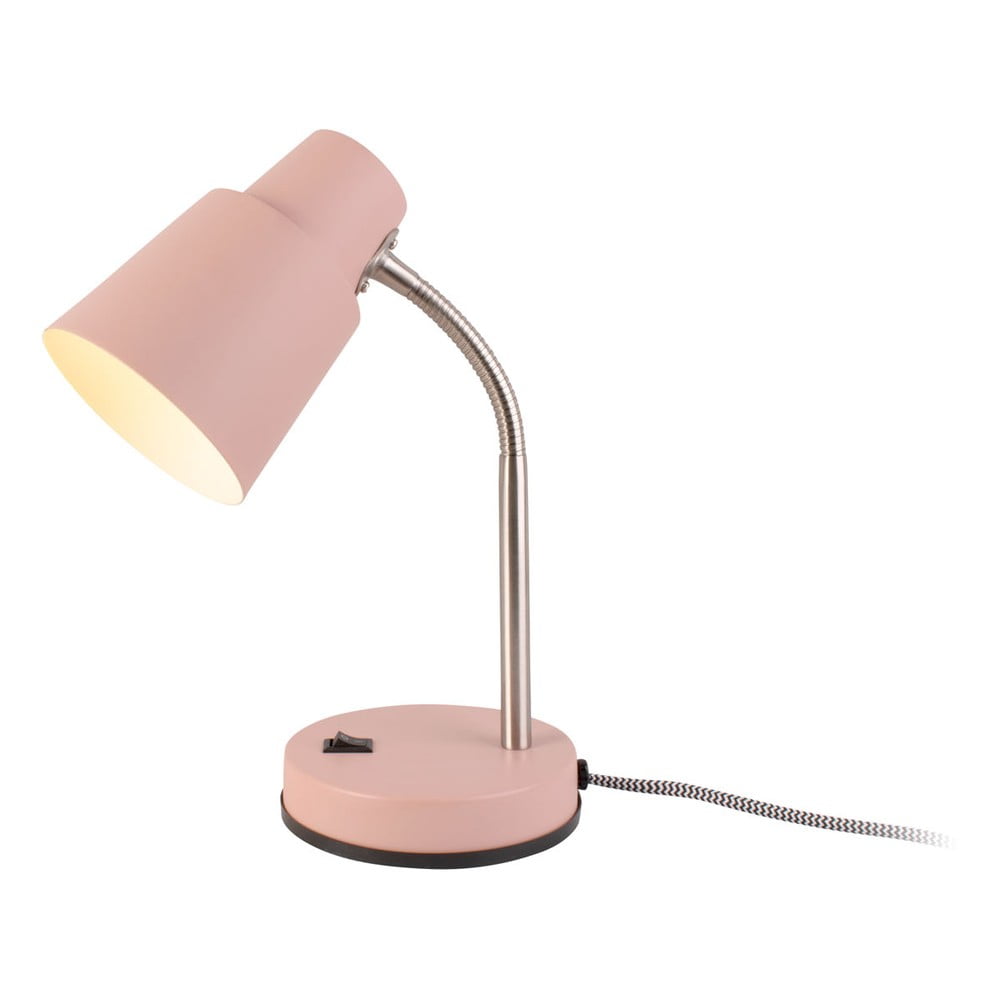 E-shop Ružová stolová lampa Leitmotiv Scope, výška 30 cm