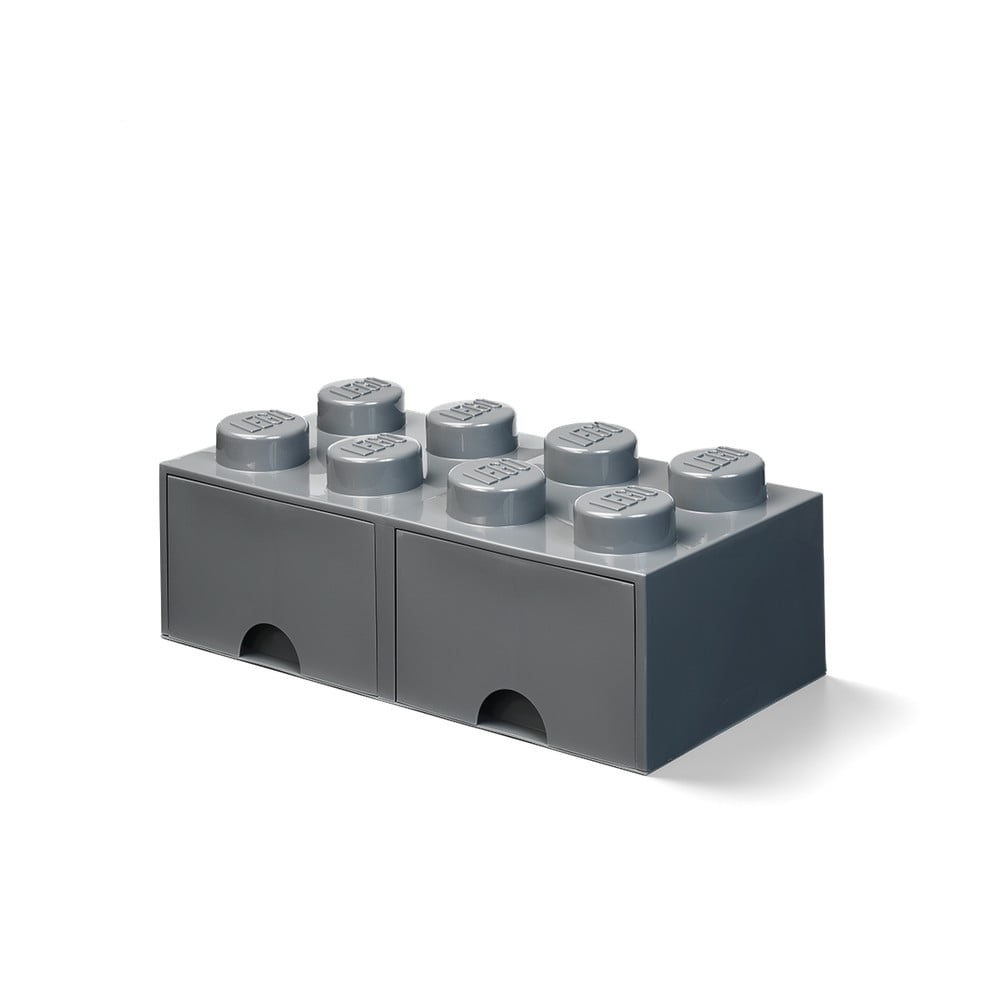 E-shop Detský tmavosivý úložný box s 2 zásuvkami LEGO®