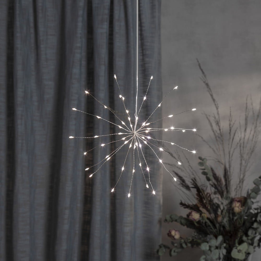 E-shop Závesná svietiaca LED dekorácia Star Trading Hanging Firework Light Rainbow, ø 26 cm