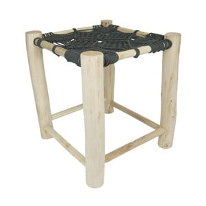 Tmavosivá drevená stolička HF Living Star, 40 × 40 cm